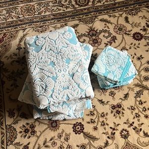 Anthropologie Botanical Guest Bath Towels & wash cloths